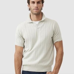 ​Rodd & Gunn Freys Crescent Knit Polo Shirt - Stone Australian Cotton XL